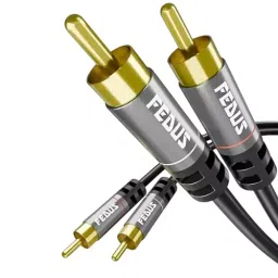 FEDUS 2 RCA to 2 RCA Cable Double Shielded Black 3 m-21