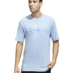 Adidas Blue Cotton Regular Fit Printed Sports T-Shirt-image-44
