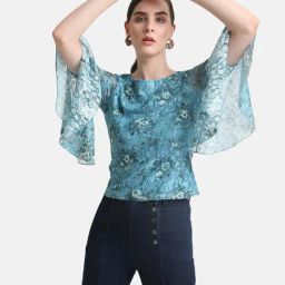Kazo Blue Lace Top-21