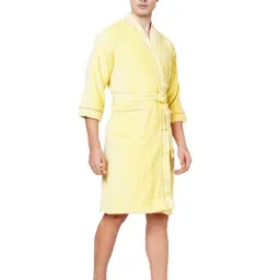 Spaces Custard & Coral Cotton Ultra Soft Bath Robe-image-95