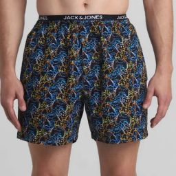 Jack & Jones Jet Black Cotton Regular Fit Printed Boxers-image-43