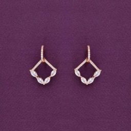 Kai Jewel Sterling Silver Stylish Zircon Drops Rose Gold Drop Earrings-image-85