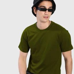 Bene Kleed Men Olive Solid T-Shirt-image-73