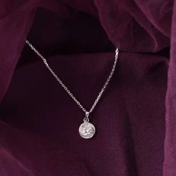 Clara 925 Sterling Silver Platinum Plated Swiss Zirconia Renzo Designer Pendant Chain Necklace for Women-48