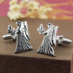 PELUCHE Silver-Toned Zodiac Sign Cufflink-picture-24