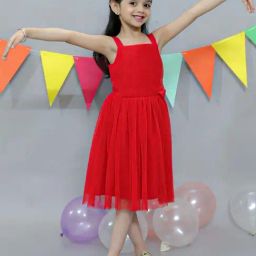KidsDew Red Regular Fit Dress-picture-7