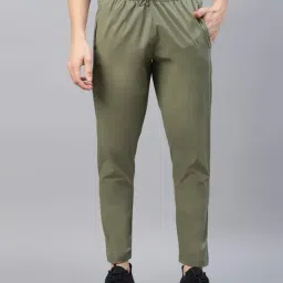 Dida Green Polyster Regular Fit Solid Trackpant-image-77