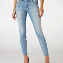Guess Blue Cotton Solid Jeans-image-32