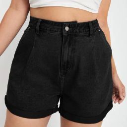 Kotty Black Regular Fit Shorts-picture-3