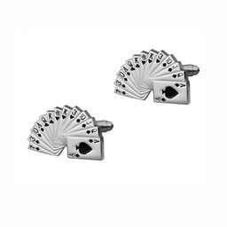Tossido Men Silver-Toned Quirky Cufflinks-11