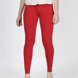 TWIN BIRDS Red Ankle Length Leggings-picture-25
