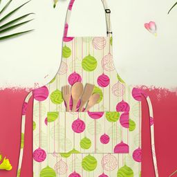 ArtzFolio Kids Green & Pink Printed Cotton Aprons-image-96