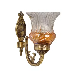 Fos Lighting Lustrous Single Antique Brass Wall Light - No1-UshaLuster-WL1-image-78