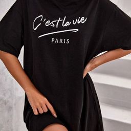 Calm Down Women Typography Printed T-shirt-picture-1
