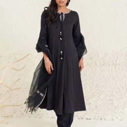 Nero Olive & Black Dupatta-image-34