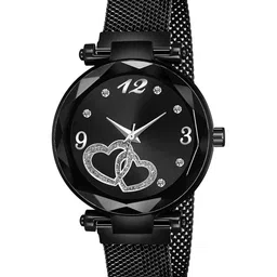 Gopal Shopcart Unisex Embellished Round Dial Analogue Watch GR_104_Black Maganet-image-26