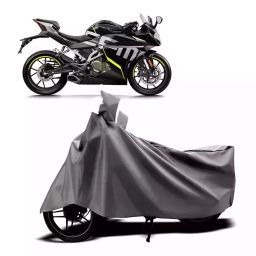 Auto Pearl Two Wheeler Cover with Bag for CFMoto 250SR, Silver-image-37