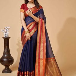 VARNI FABRICS Woven Design Zari Kota Saree-image-75