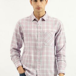 United Colors of Benetton Checked Spread Collar Cotton Shirt-image-20