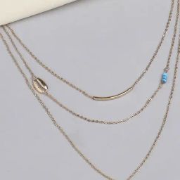 Oomph Jewellery Gold Tone Evil Eye Good Luck Charm Multi Layer Multi-Strand Fashion Necklace-7