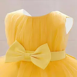 THOILLLING Yellow Polyester Fit and Flare Dresses-picture-36
