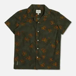 Pepe Jeans Kids Olive Printed Shirt-image-93