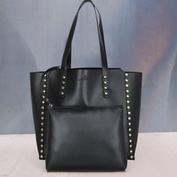 yelloe Women Black Solid Tote Bag-image-51