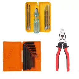Hillgrove 9 Pcs Full Hex Allen Key Set with 5-in-1 Screwdriver & Combinational Plier, HGCM329M1-11
