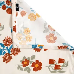 Arrabi Set of 6 Cream & Red Floral Printed Diwan Set image 5
