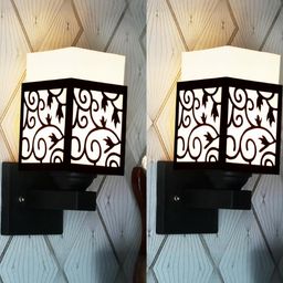 Gojeeva Brown Wood Square Wall Lamps-picture-47
