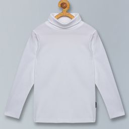 Kiddopanti Full Sleeves Unisex Turtle Neck Skivi Tee - White-image-63