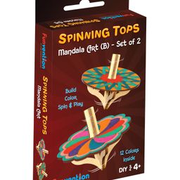 Funvention DIY Spinning Tops Mandala Art B Set of 2 - Multicolour-1