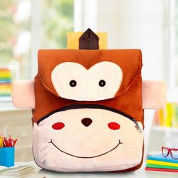 Babyhug Monkey Faced Soft Toy Bag  Multicolour - 13 Inches-image-58