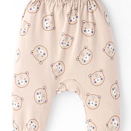 Ollypop Interlock Full Length Diaper Leggings With Animals Print - Beige-picture-11