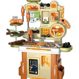 NEGOCIO Kids Tool Bench, Toddler Tool Set with Realistic Toy Tools, Kids Workbench with 53 Pcs Accessories, Pretend Play Tool Kit & Learning Gift-PACK OF 1-COLOR MAY VARY-image-81