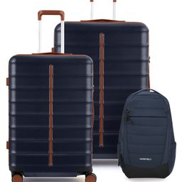 Assembly Polycarbonate Luggage Set Of 2 - Hard Check-In Trolley Bag medium(24 inches)|Check-in Trolley (28 inches) with Laptop Bag 22 Liters (Blue) - Odyssey-27