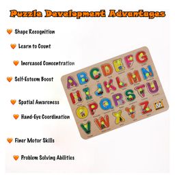 MINDMAKER Wooden Puzzle with Knobs - Multicolour image 2