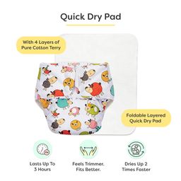 SuperBottoms BASIC Pack of 2 Reusable Cloth Diapers for Babies (3M-3Y) | Adjustable & Washable | Rash Free Diaper image 3