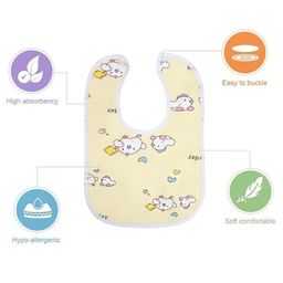 BitFeex Waterproof Feeding Bibs with Snap Button Closure Print- Pack of 6, Color & Design May Vary image 4