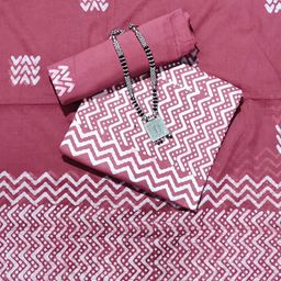 Farooq Dyeing Chevron Printed Pure Cotton Unstitched Dress Material-image-99
