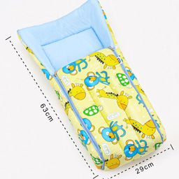 ZOE Bedding Set, Sleeping Bag & Mosquito Net Gadda Combo Set of 3 Monkey Print - Yellow image 5