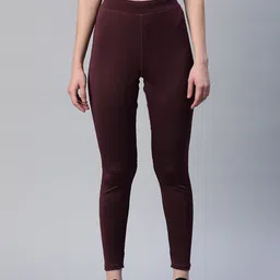 Blinkin Women Maroon Tights with Breathable Mesh Panels-image-75