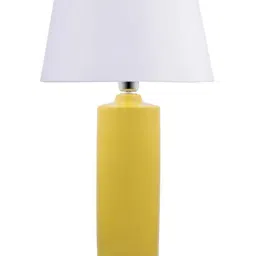 Homesake Yellow Ceramic Table Lamp with Cone Shade (Bulb Included) - Set of 1 image 2