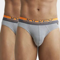 Jockey FP02 Monument Super Combed Cotton Rib Briefs with Ultrasoft Waistband - Pack of 2-image-29