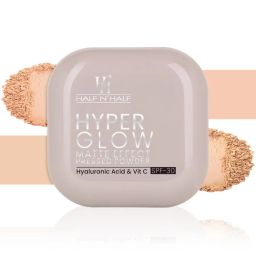 Half N Half Hyper Glow Matte Effect Pressed Powder 04 Honey Glow - 20 gm image 2