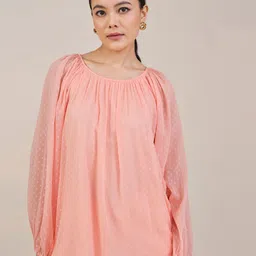 AND Women Self Design Round Neck Long Sleeves Top-image-99
