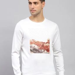 Monte Carlo White Cotton Regular Fit Printed Sweatshirt-image-94