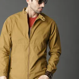 Roadster Men Khaki Solid Tailored Jacket-image-70