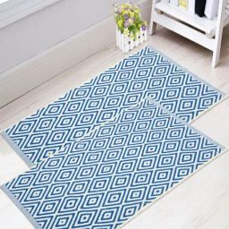 Saral Home Blue Cotton Multipurpose Floor Rugs - Set of 2-33