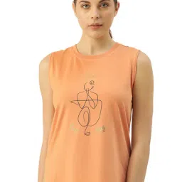 Enamor Cider Peach Printed Tank Top-picture-44